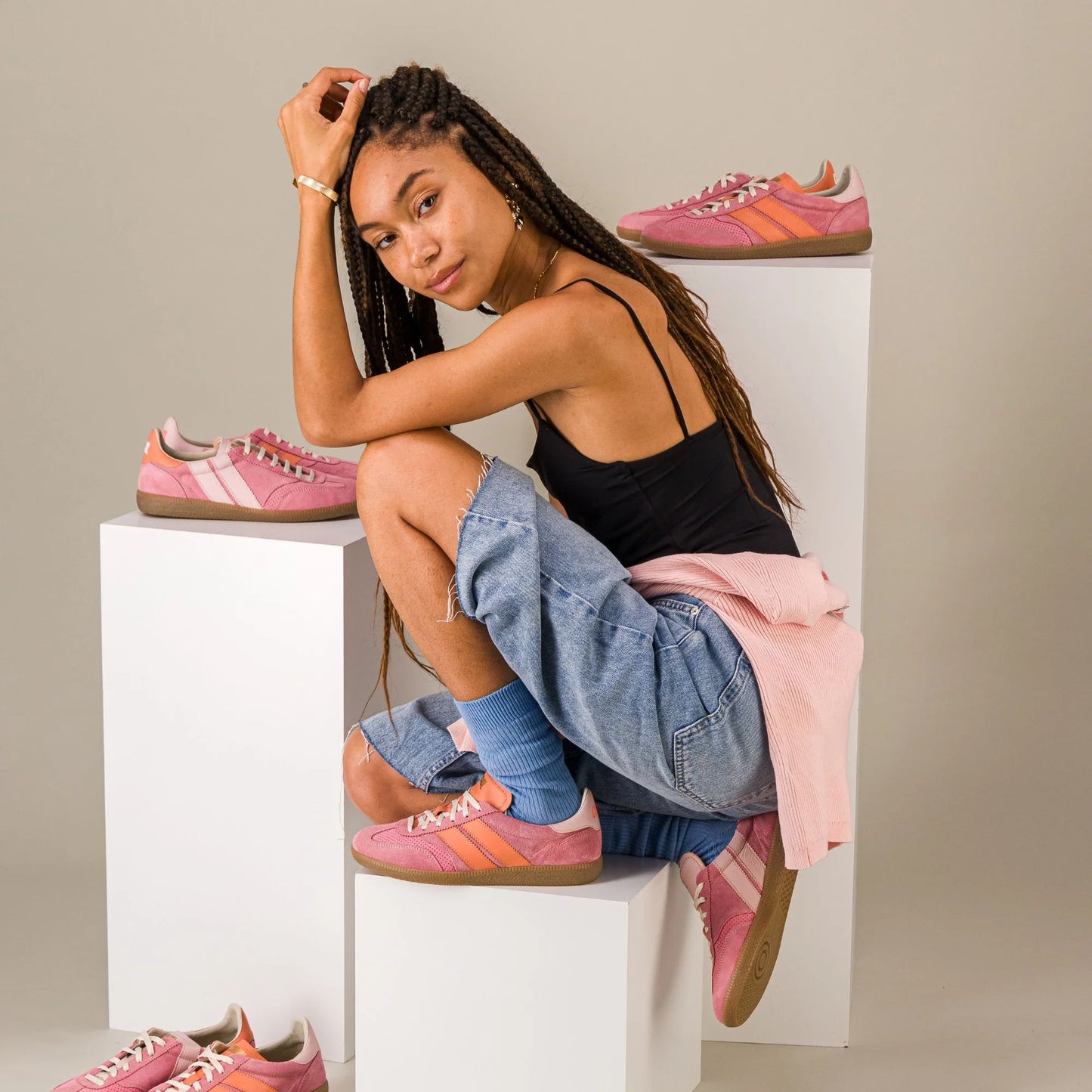 Baskets basses Pulse Peach Melba - La Basket Asymétrique qui met du Soleil à vos Pieds