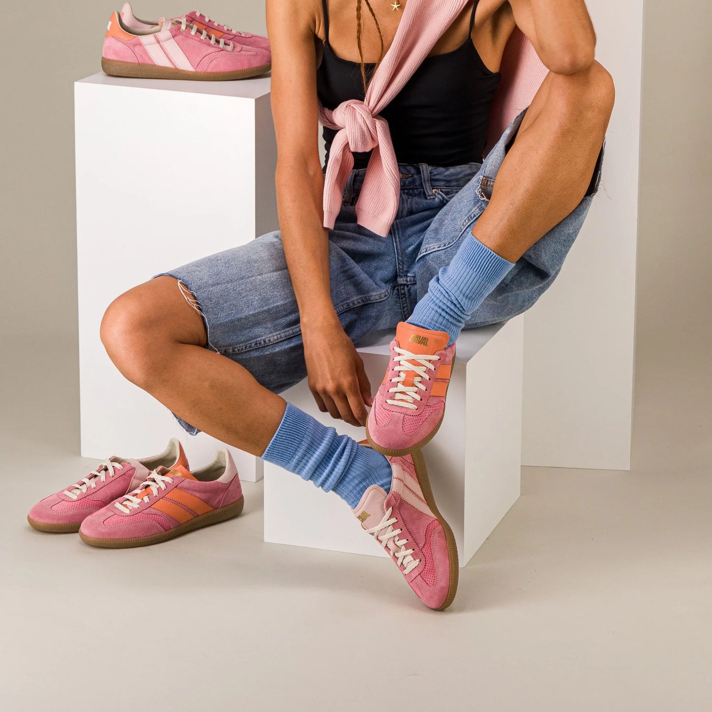 Baskets basses Pulse Peach Melba - La Basket Asymétrique qui met du Soleil à vos Pieds