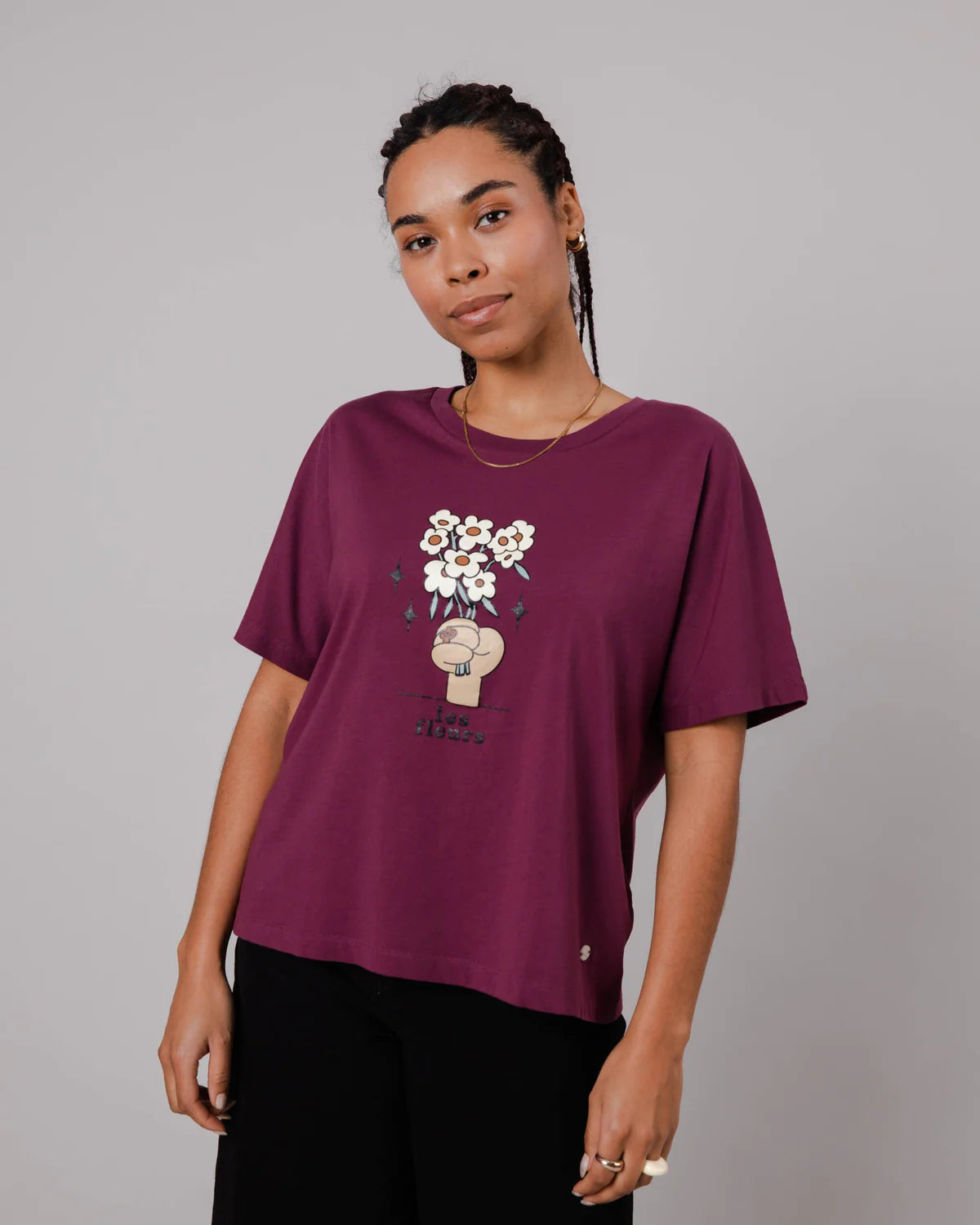 T-Shirt Oversized Antonay Fleurs - Coton Bio