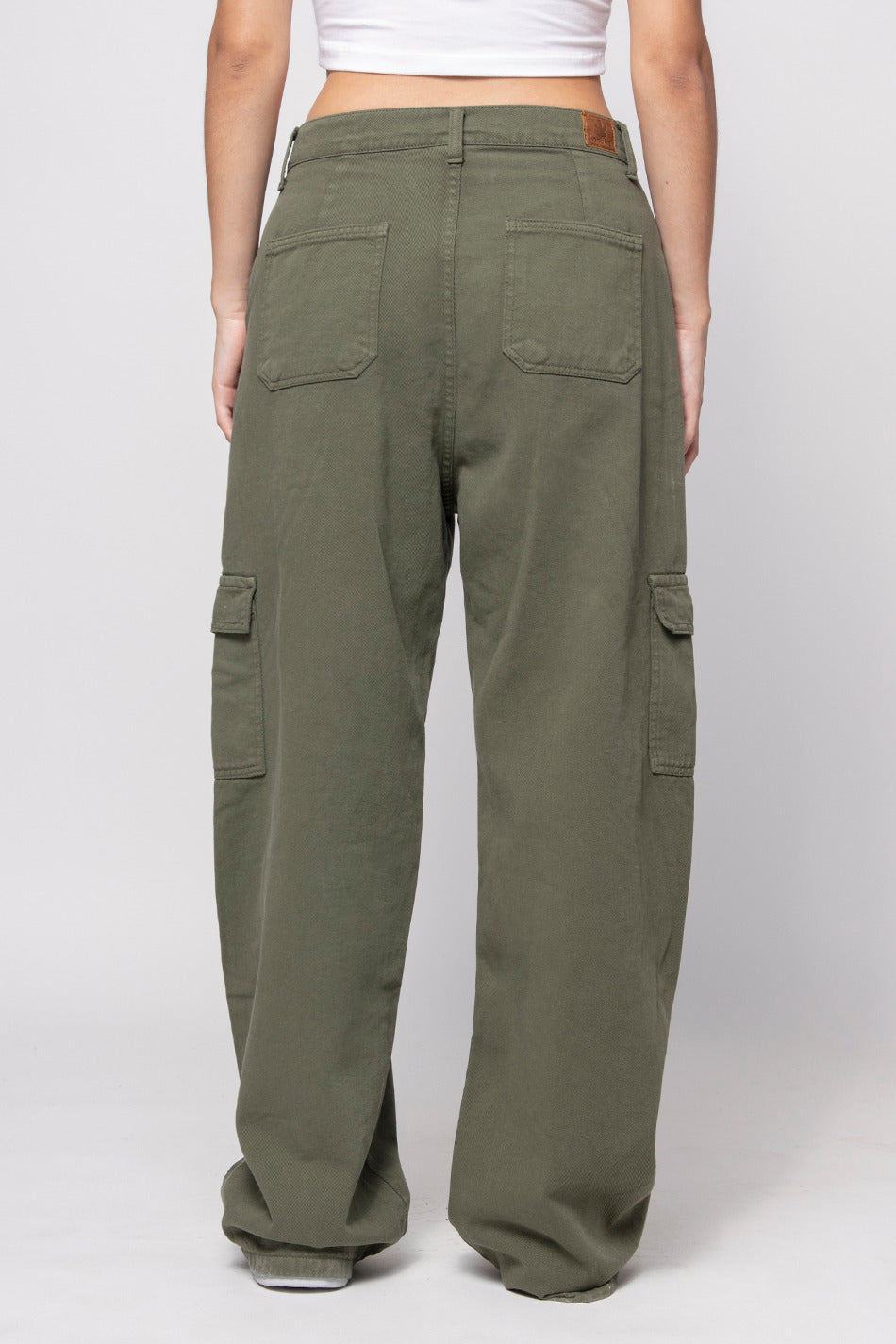 Pantalon Cargo Wide Leg - Coton