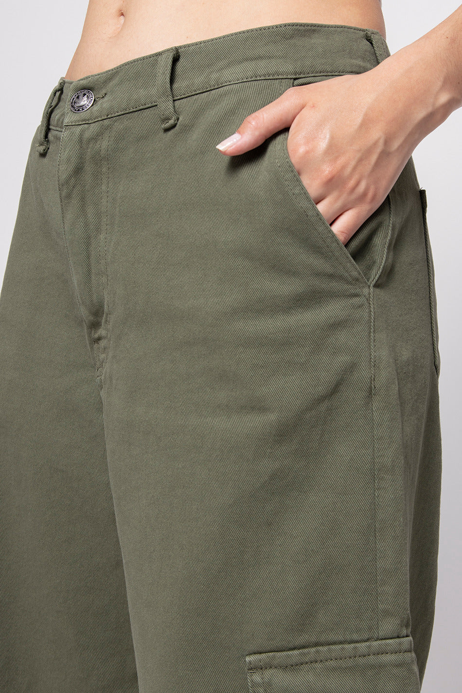 Pantalon Cargo Wide Leg - Coton