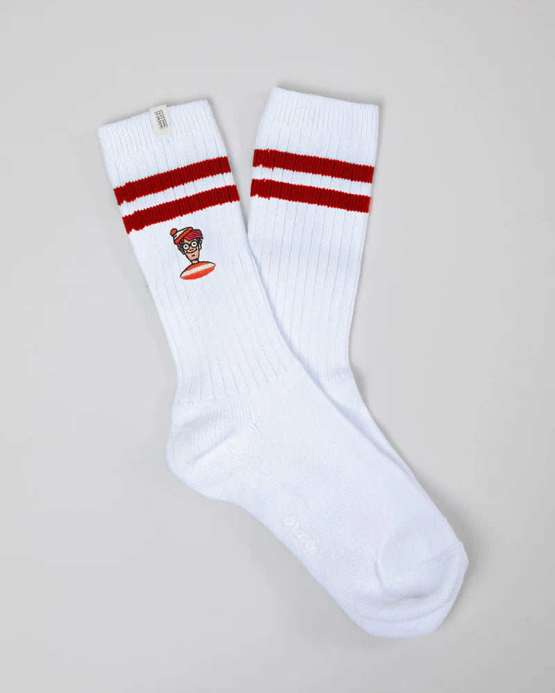 Chaussettes Where’s Wally Ribbed - Mi-Mollet