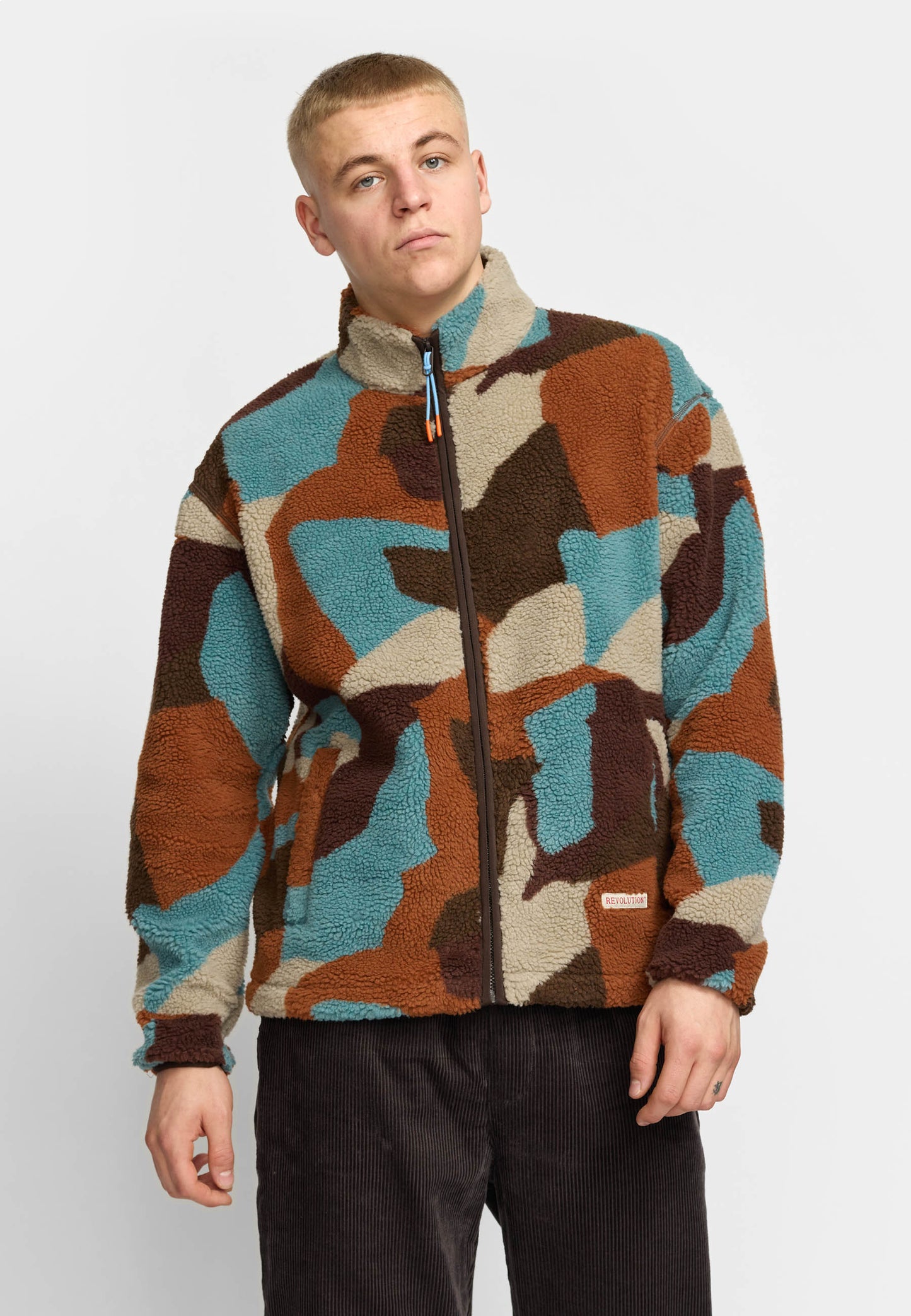Veste Printed Teddy Jacket – L’overshirt teddy à imprimé rétro
