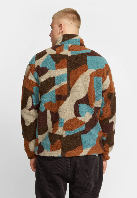 Veste Printed Teddy Jacket – L’overshirt teddy à imprimé rétro