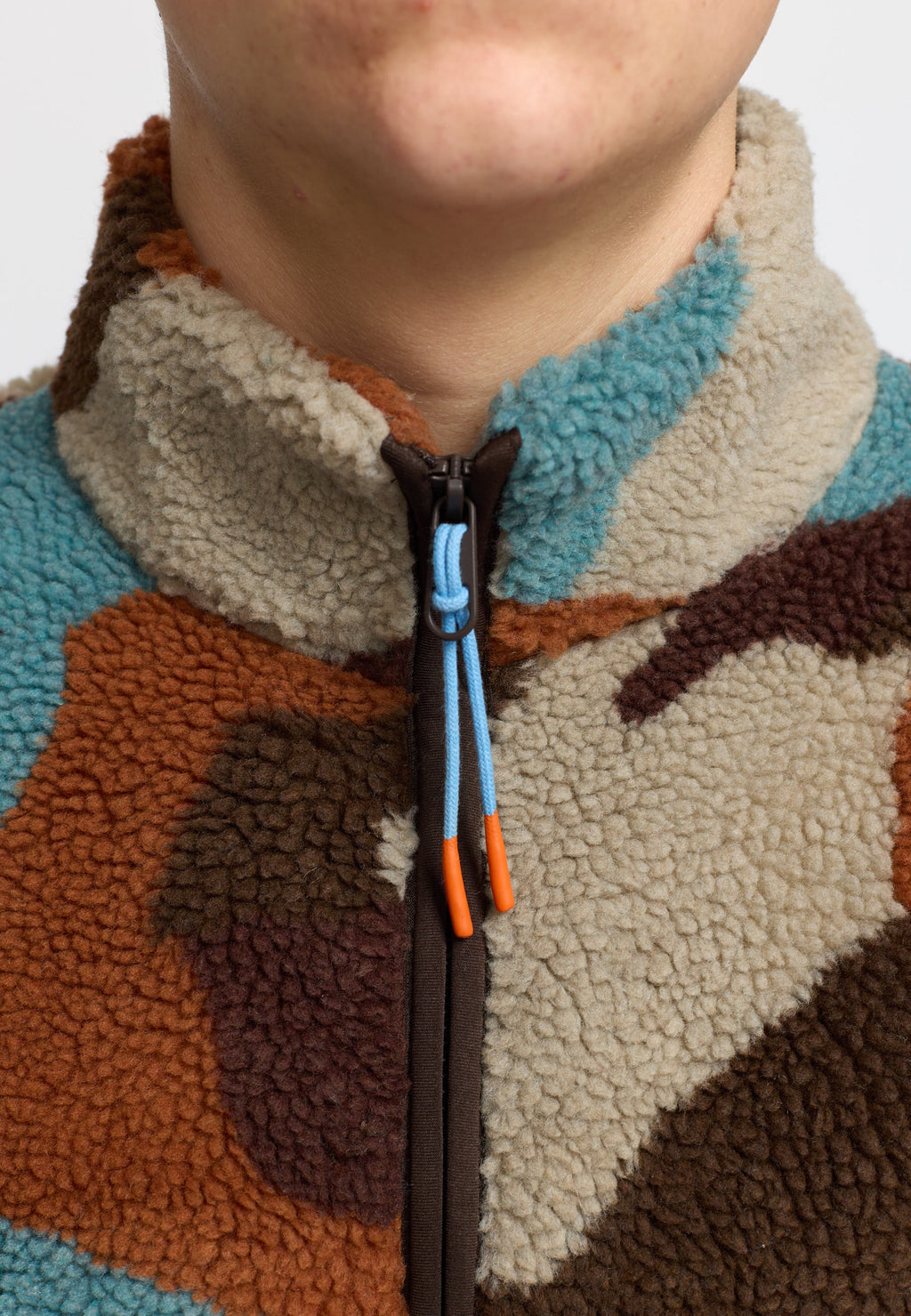 Veste Printed Teddy Jacket – L’overshirt teddy à imprimé rétro