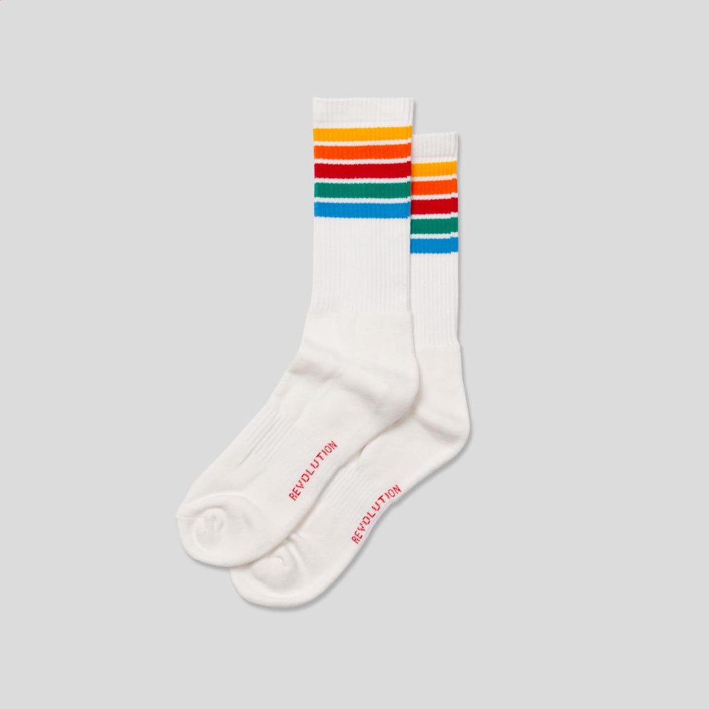Chaussettes Jaquard Crew – Style rétro et confort bio