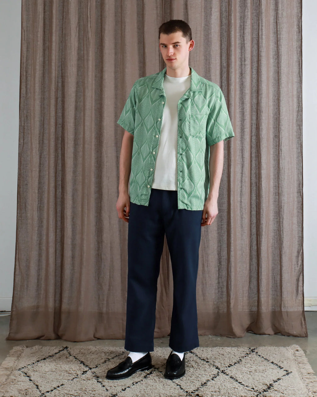 Chemise Leaf Jacquard - Coton