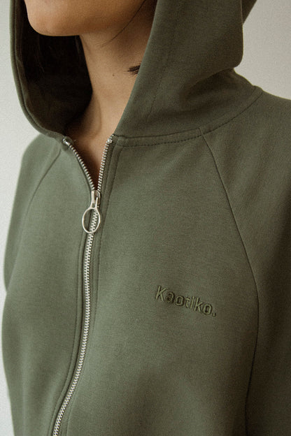 Veste Zipper Giulia Olive – L’élégance streetwear