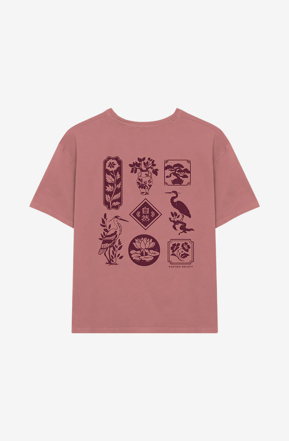 T-shirt Lotus Burgundy – Style Vintage & Authentique