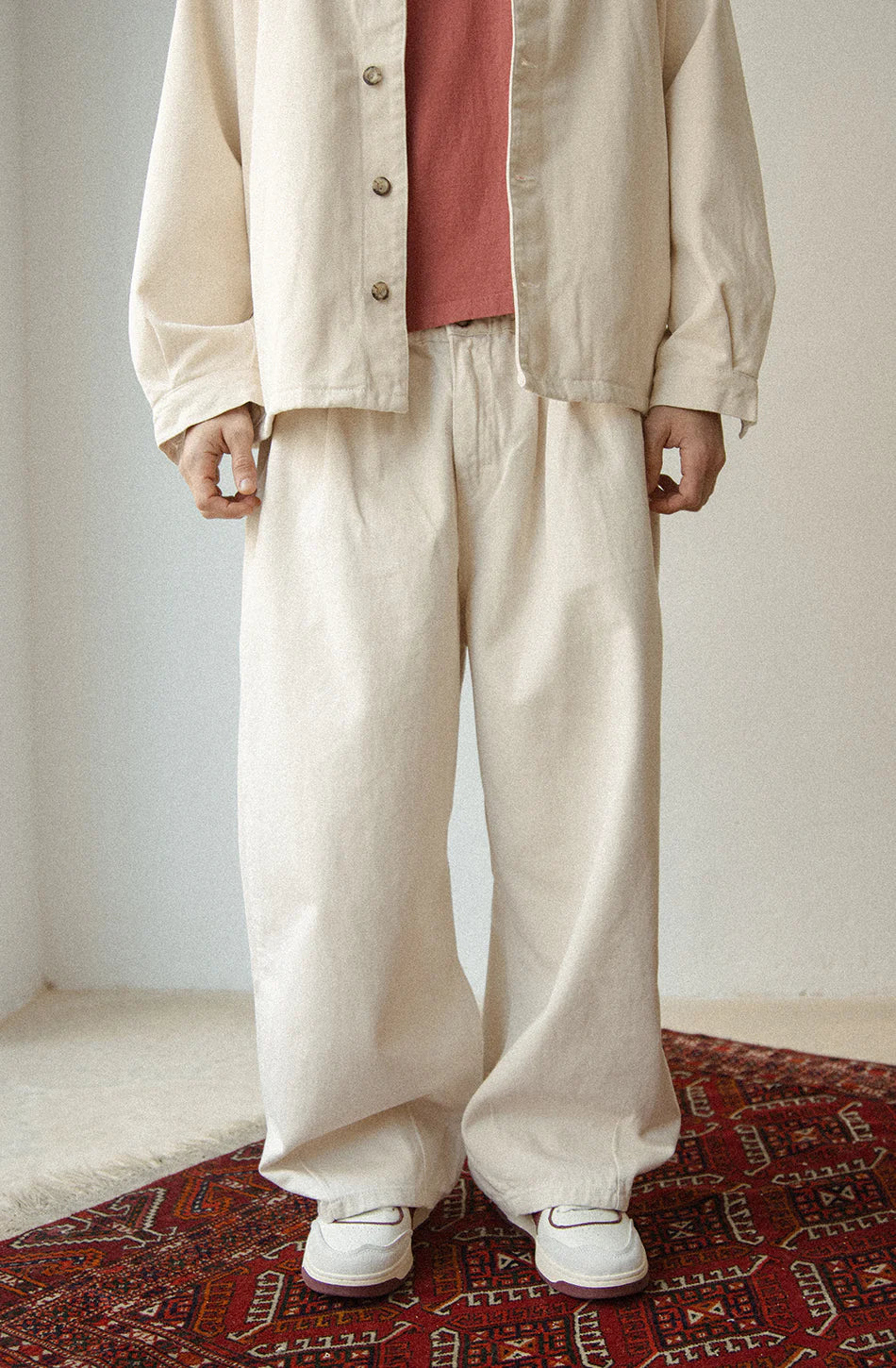 Pantalon Wide Leg Camélia Ivoire – Élégance & Confort