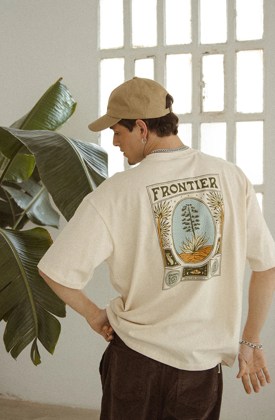 T-shirt Frontier Ivory – Streetwear éthique & tendance
