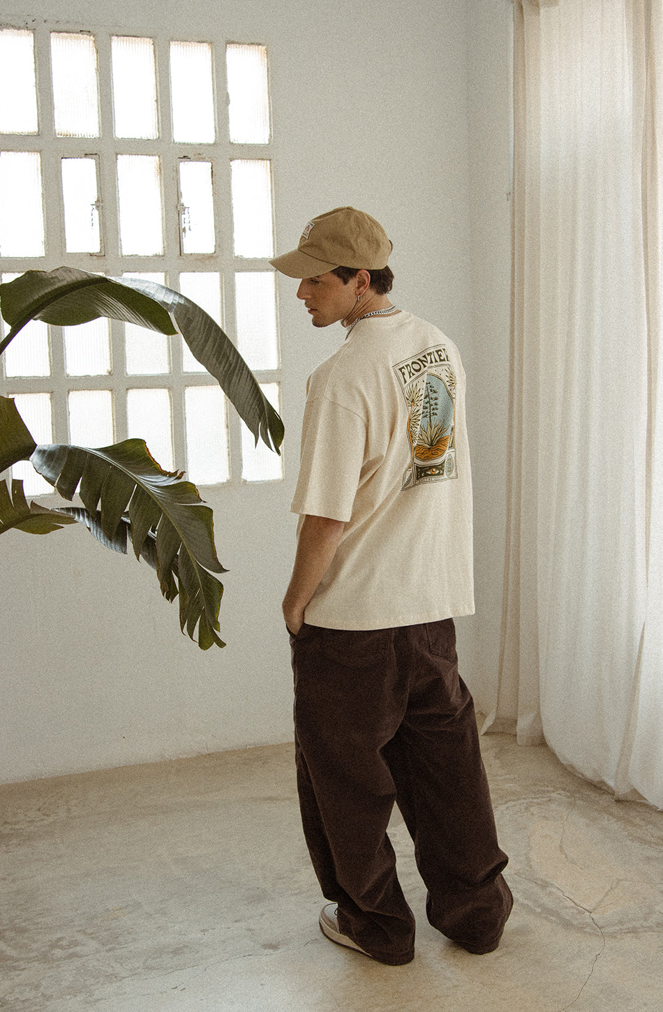 T-shirt Frontier Ivory – Streetwear éthique & tendance