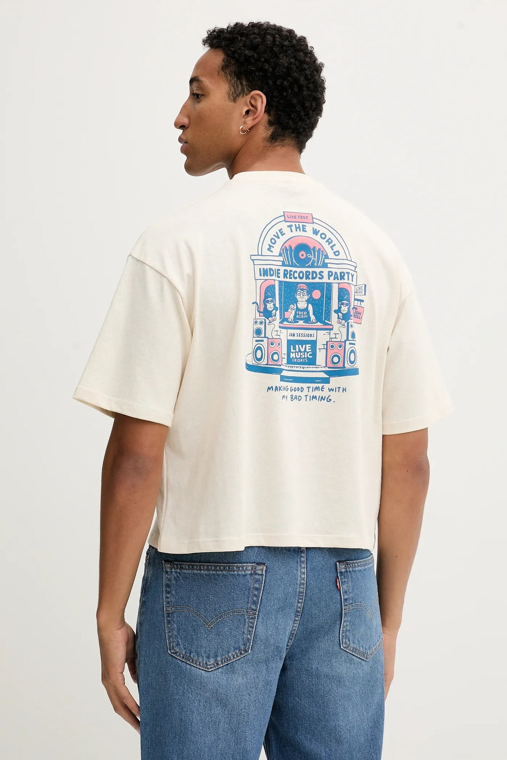 T-shirt Live Fest Beige – Le basique graphique qui fait la différence