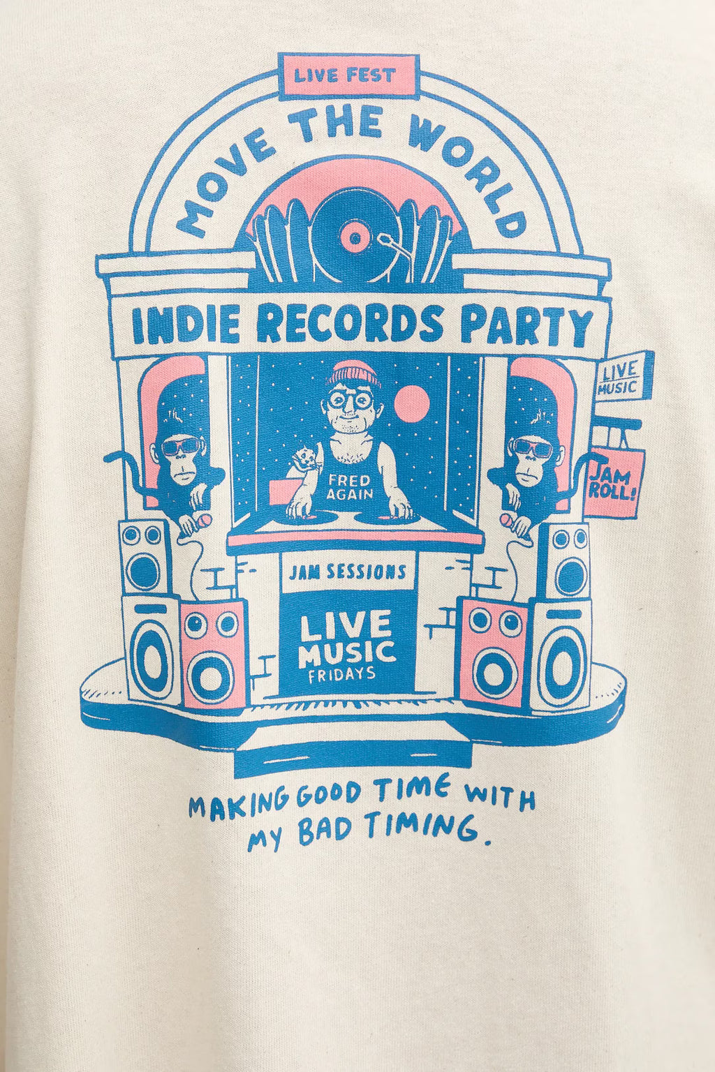 T-shirt Live Fest Beige – Le basique graphique qui fait la différence