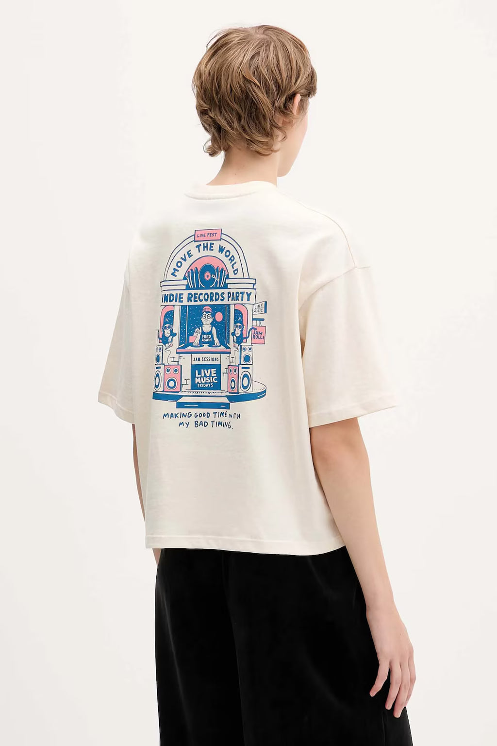 T-shirt Live Fest Beige – Le basique graphique qui fait la différence