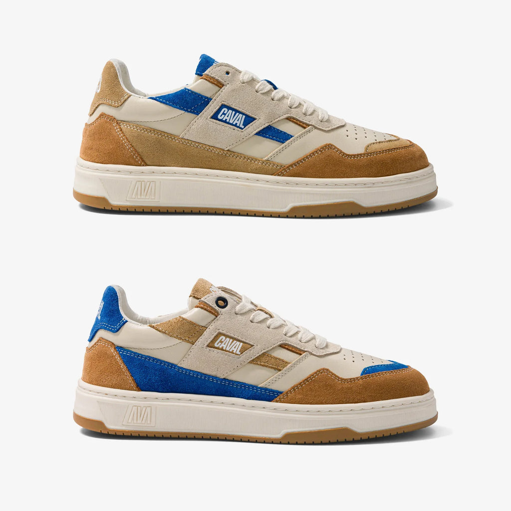 Baskets basses Playground Azure Latte – L’Élégance Décontractée au Quotidien