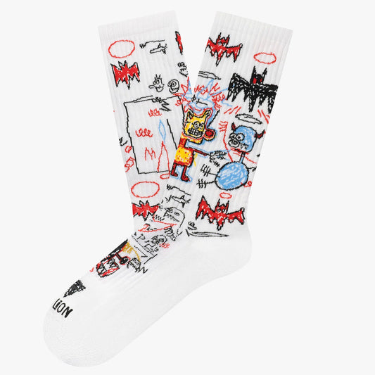 Chaussettes Athletic Basquiat Batman - Mi-Mollet