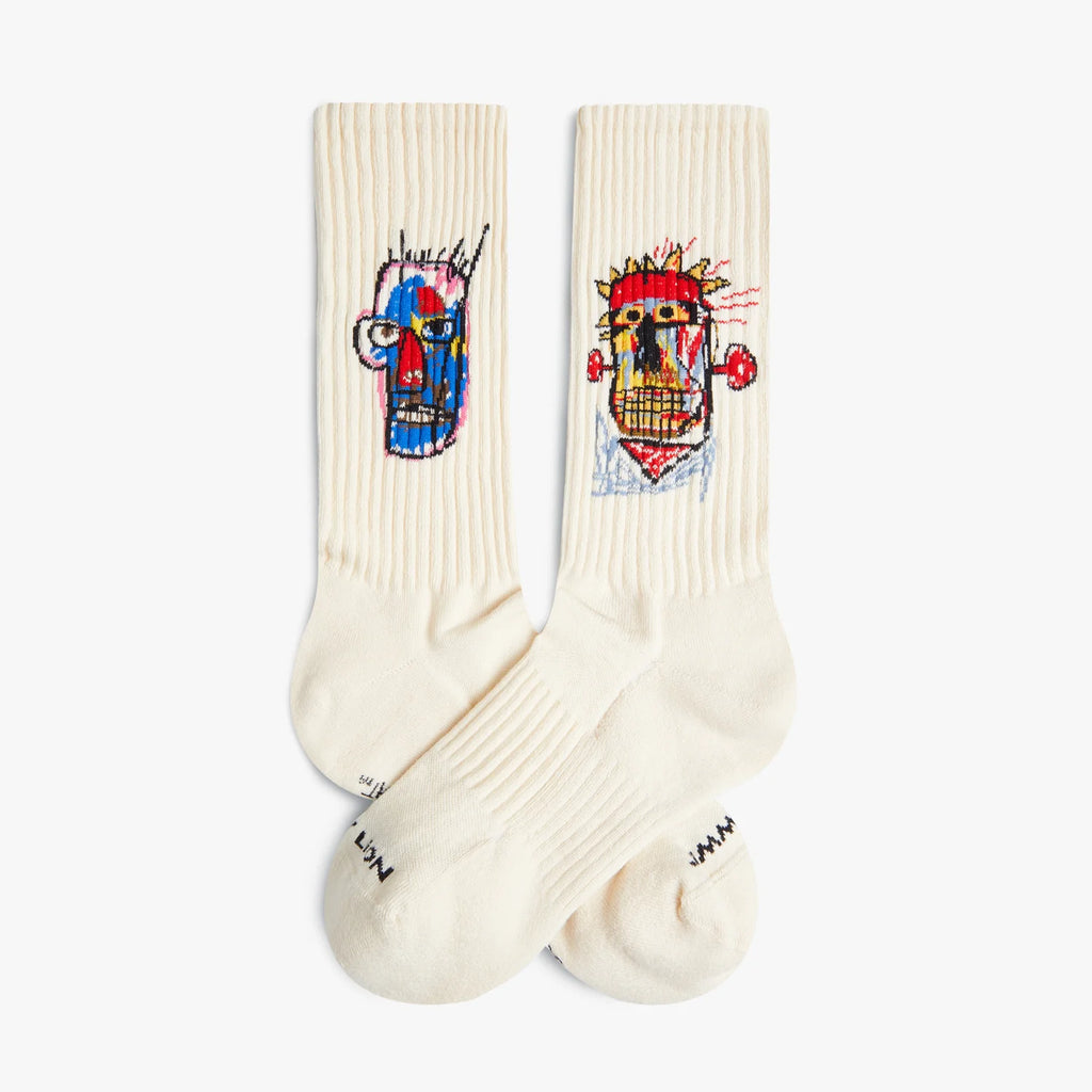 Chaussettes Athletic Basquiat Heads 1982 - Mi-Mollet
