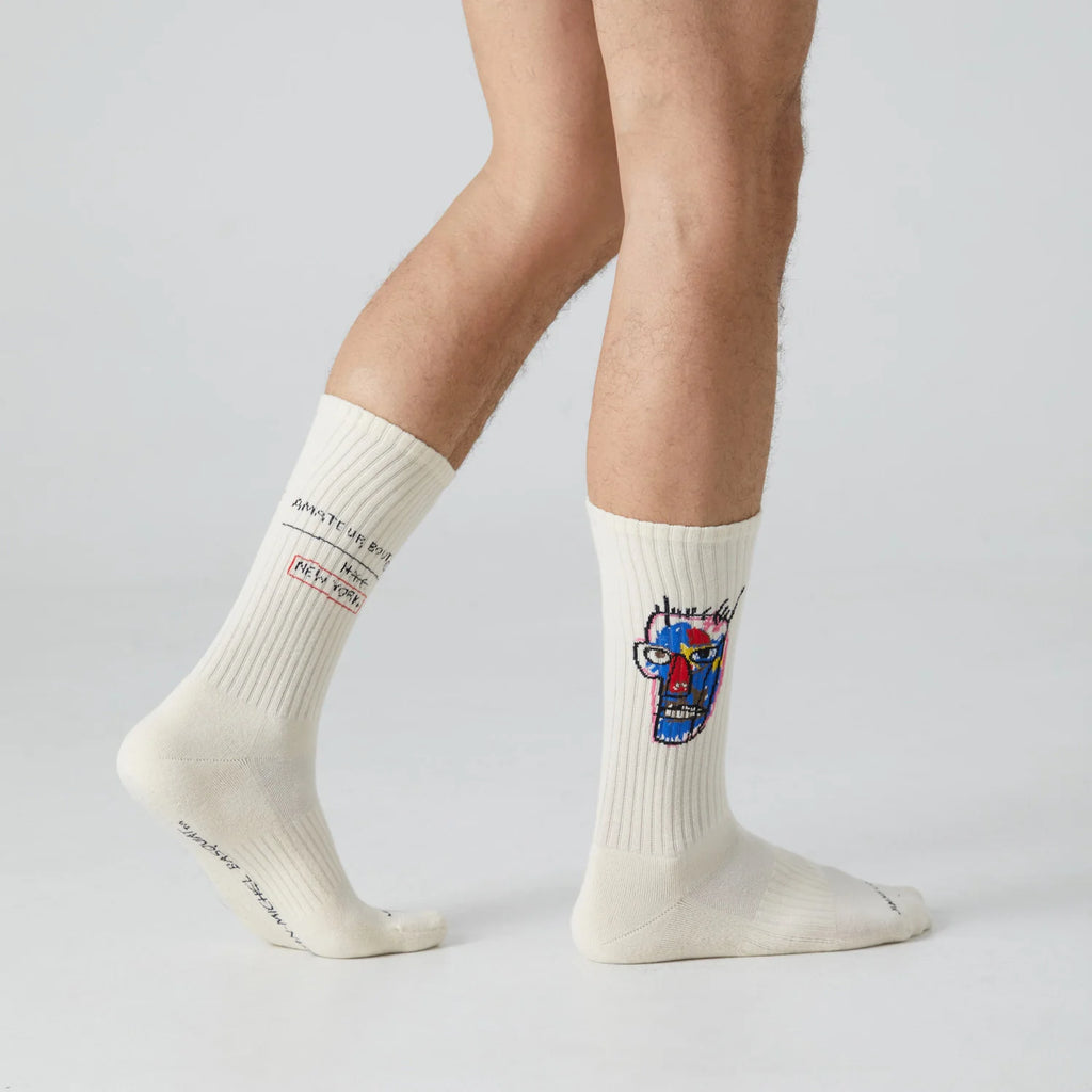 Chaussettes Athletic Basquiat Heads 1982 - Mi-Mollet