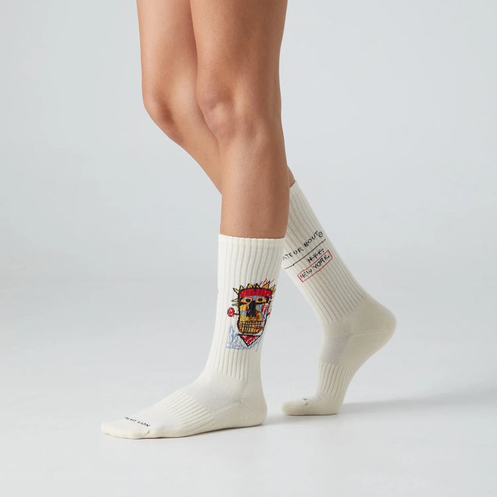 Chaussettes Athletic Basquiat Heads 1982 - Mi-Mollet