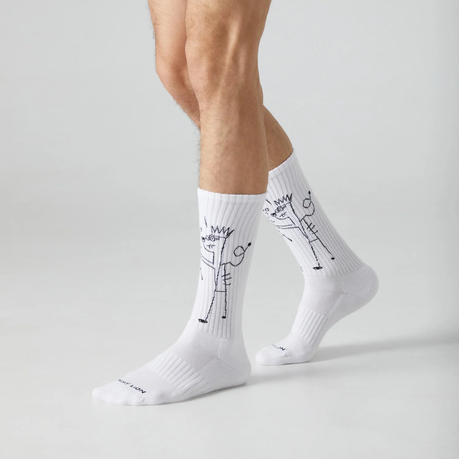 Chaussettes Athletic Basquiat TKO Untitled - Mi-Mollet
