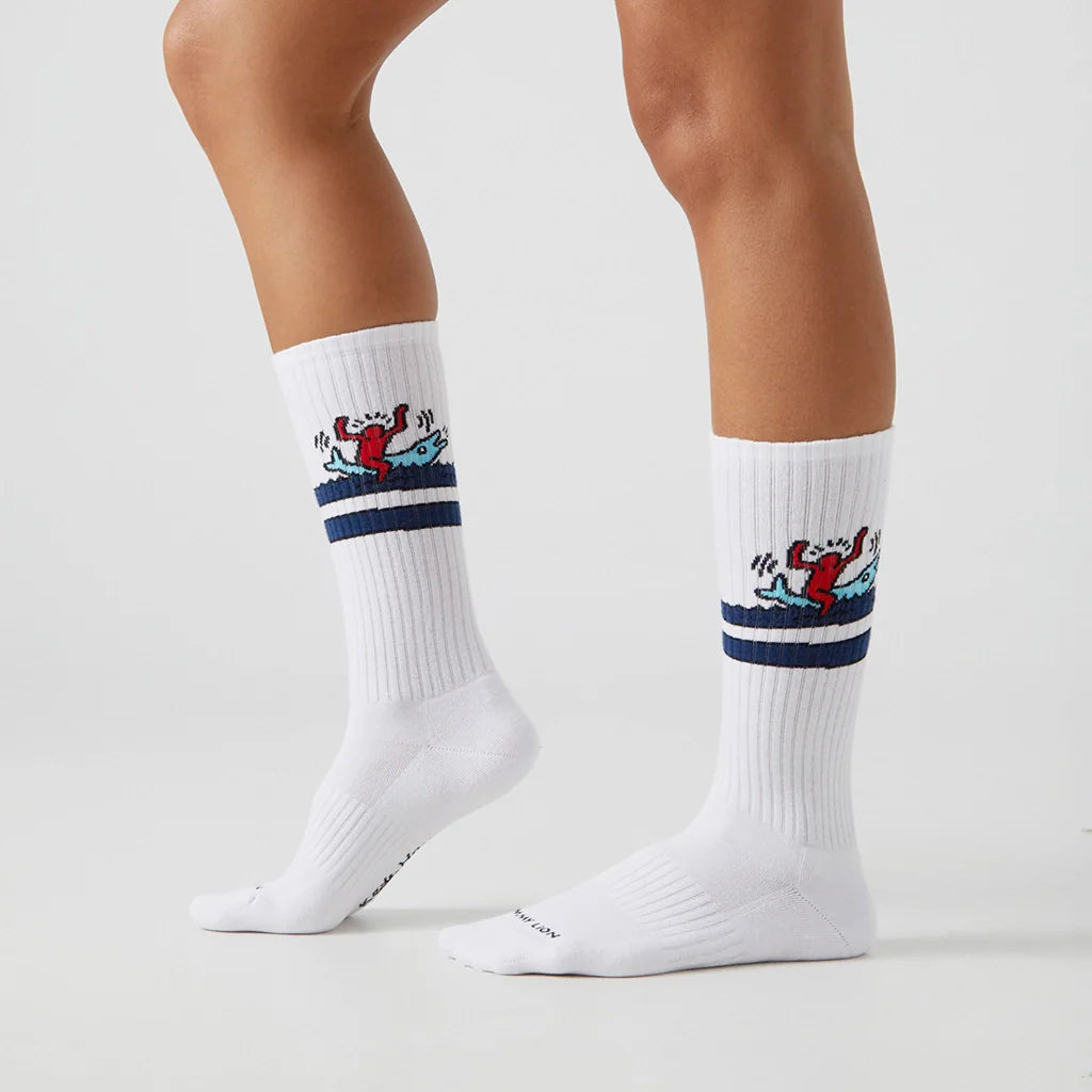 Chaussettes Athletic Keith Haring Dolphin  – L’art Keith Haring sur vos pieds