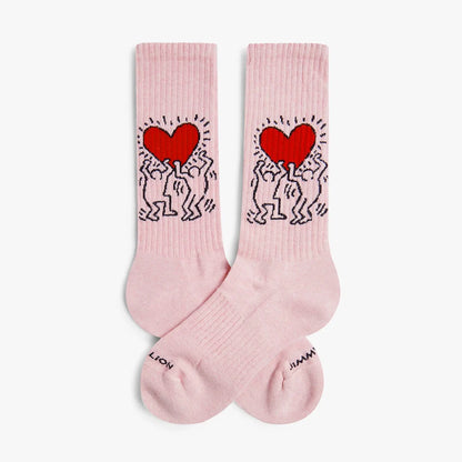 Chaussettes Athletic Keith Haring Heart - Mi-Mollet