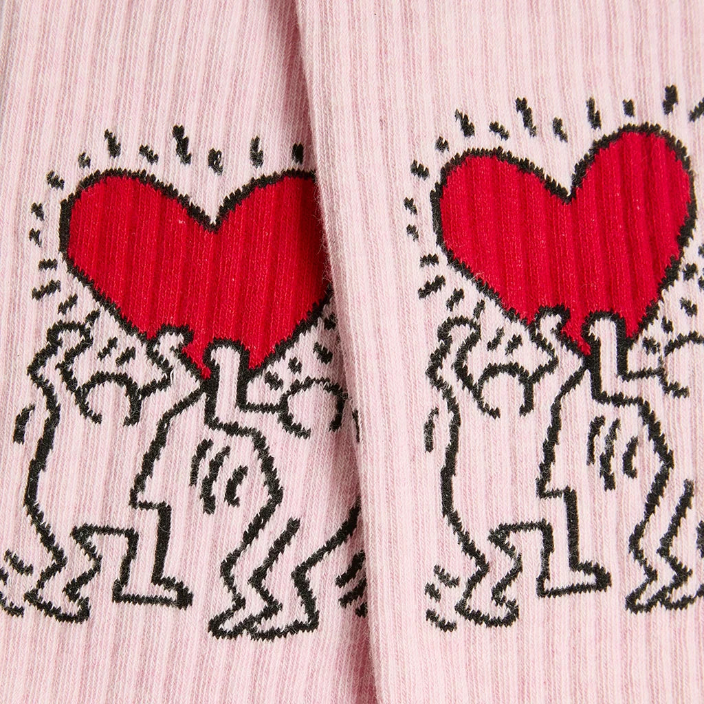 Chaussettes Athletic Keith Haring Heart - Mi-Mollet