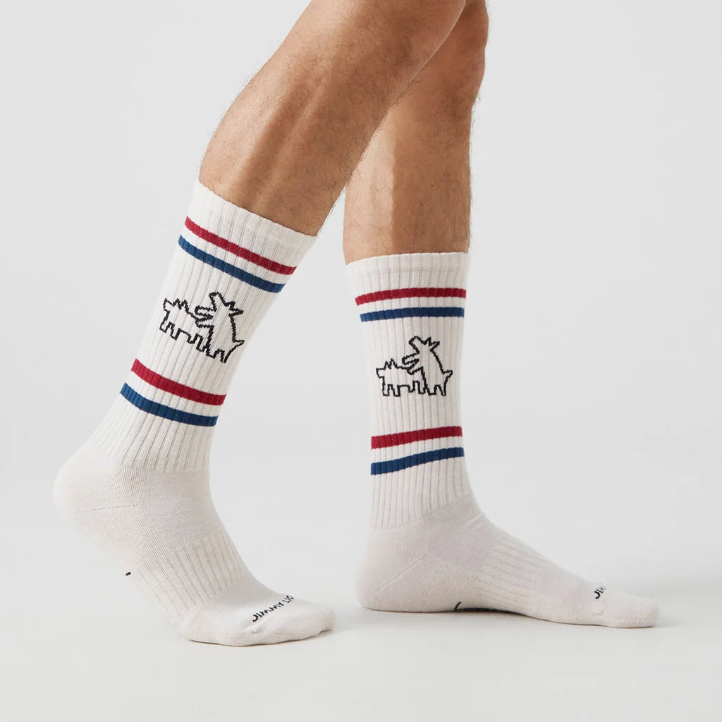 Chaussettes Athletic Keith Haring Two Dogs – Le style Keith Haring aux pieds