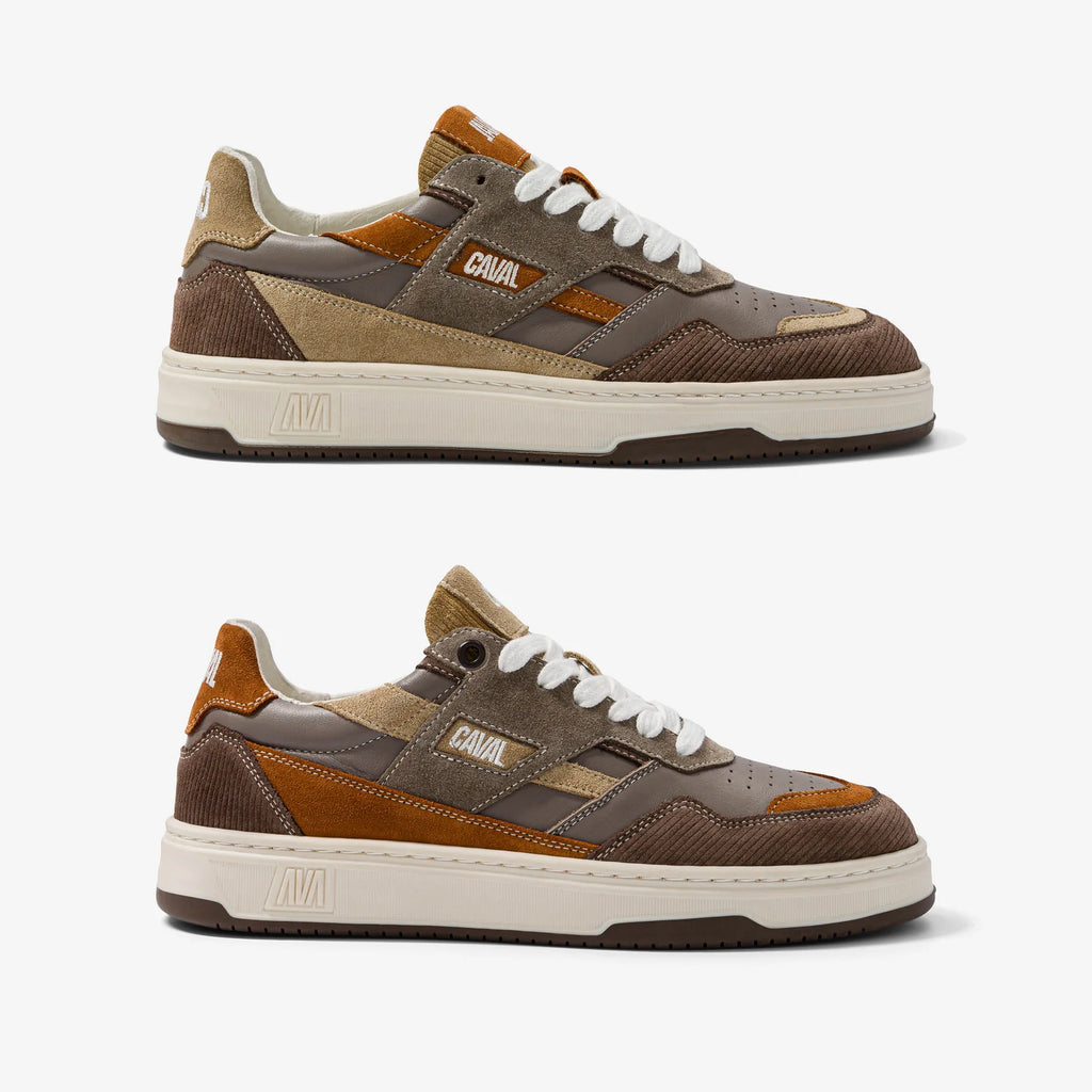 Baskets basses Playground Chestnut Corduroy – Style Rétro et Confort Premium