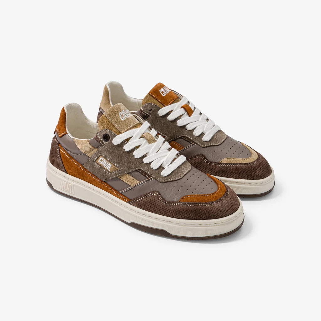 Baskets basses Playground Chestnut Corduroy – Style Rétro et Confort Premium