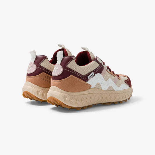 Baskets basses GEN7 Grapes Beige & Wine – Sneakers vegan écoresponsables