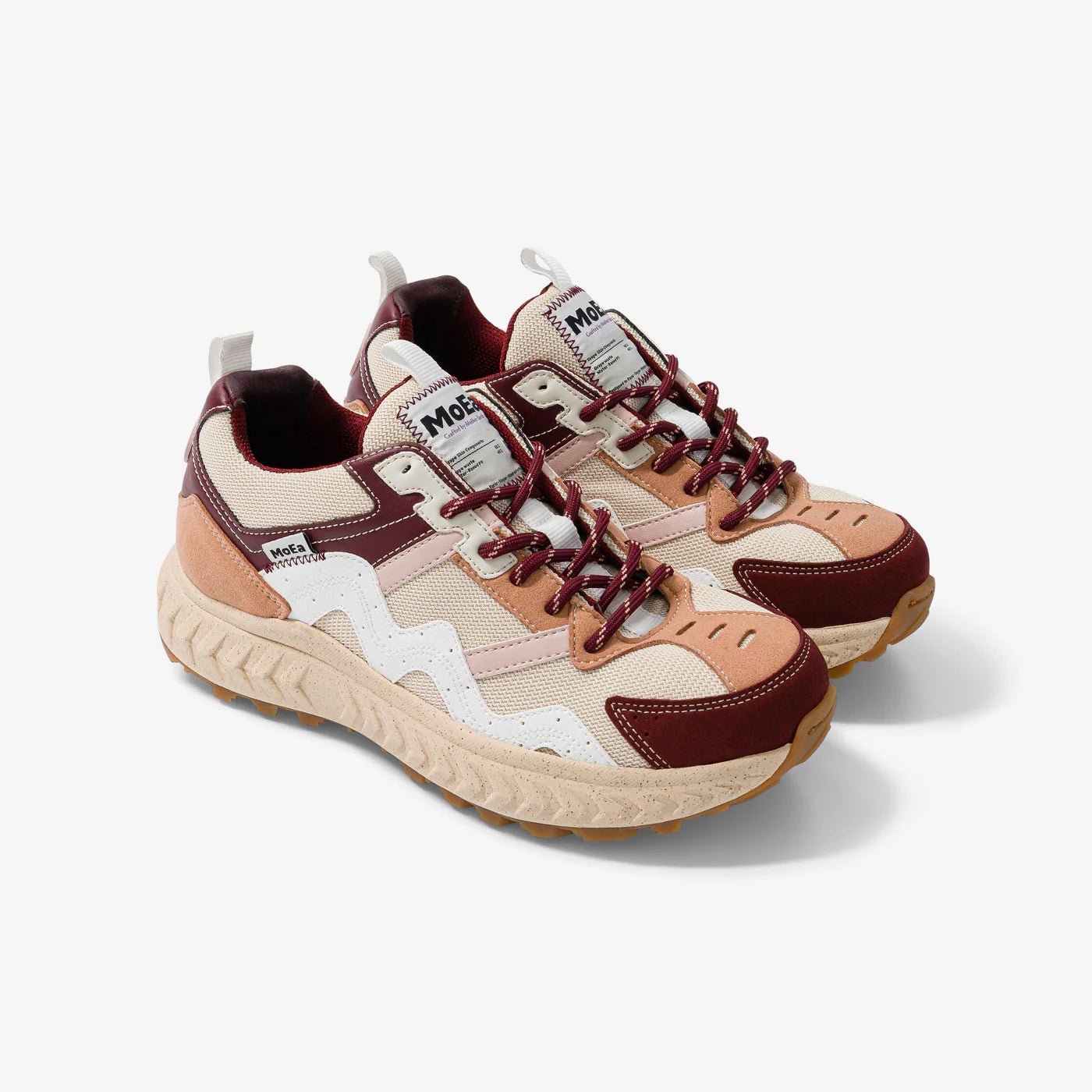 Baskets basses GEN7 Grapes Beige & Wine – Sneakers vegan écoresponsables