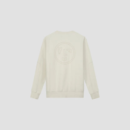 Sweatshirt Face Chainstitch Crewneck - Coton