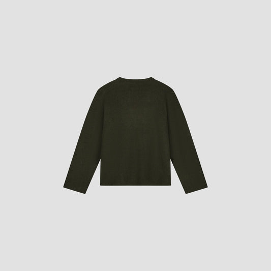 Pull Signature Knit Olive Night – Le pull élégant qui s’impose