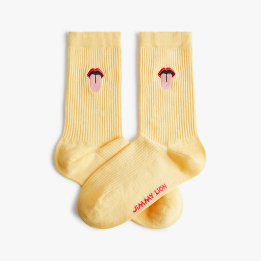 Chaussettes Mouth Yellow - Courtes