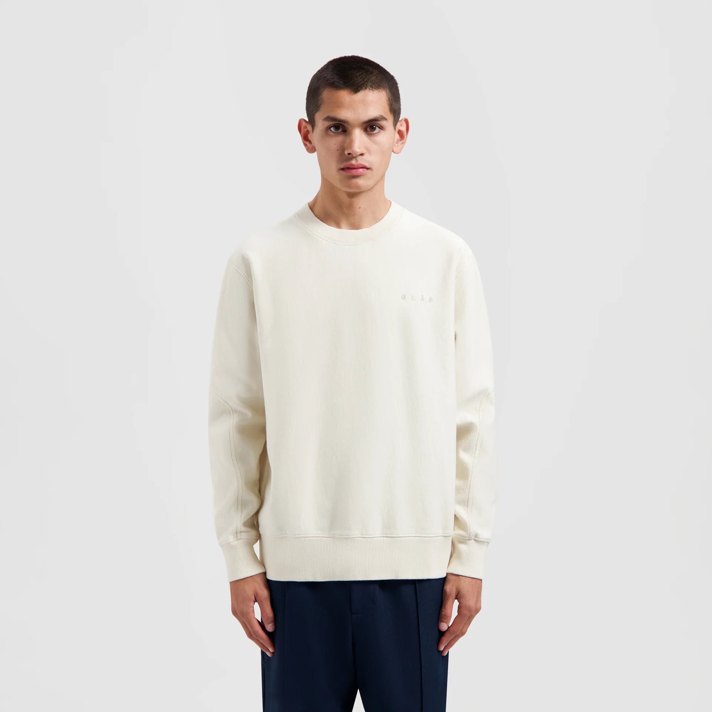 Sweatshirt Face Chainstitch Crewneck - Coton