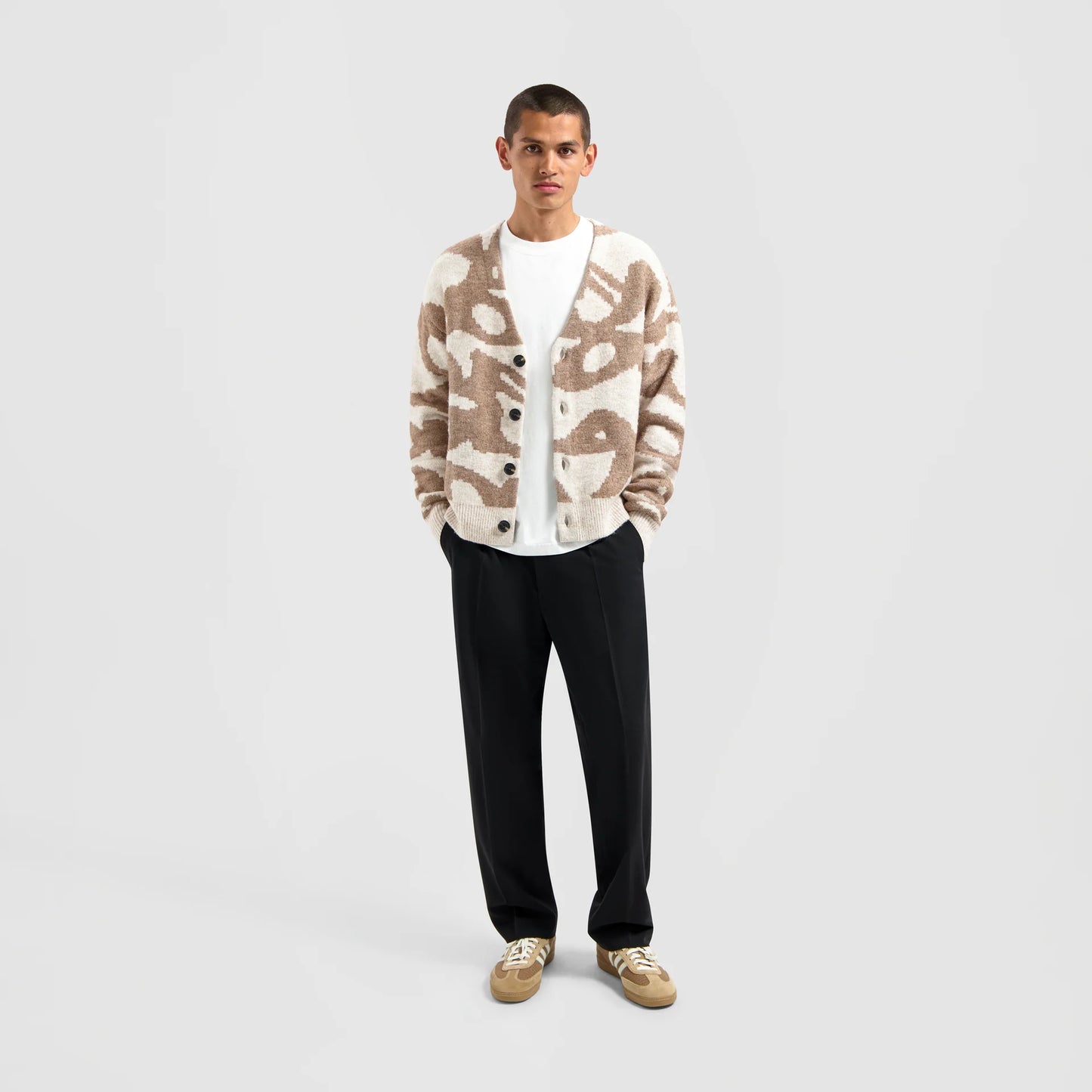 Cardigan Wavy Drift - Laine et Polyester recyclé