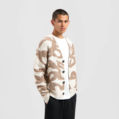 Cardigan Wavy Drift - Laine et Polyester recyclé