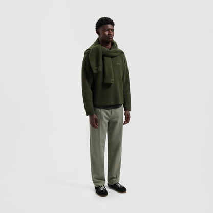 Pull Signature Knit Olive Night – Le pull élégant qui s’impose