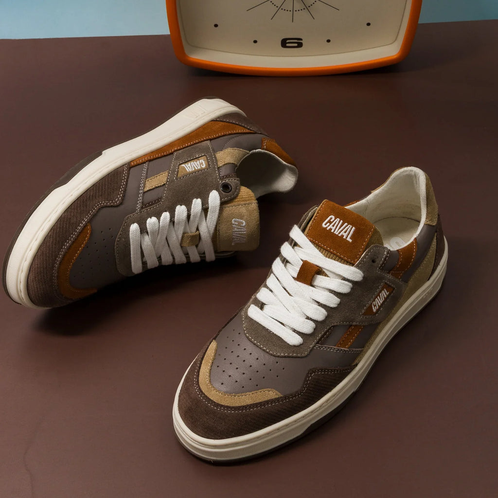 Baskets basses Playground Chestnut Corduroy – Style Rétro et Confort Premium
