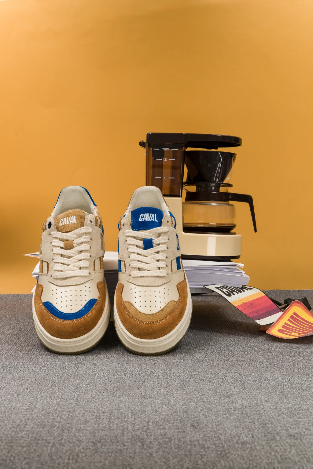 Baskets basses Playground Azure Latte – L’Élégance Décontractée au Quotidien