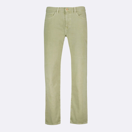 Pantalon 5 poches kaki clair TAPERED en coton recyclé – Style et confort écoresponsables