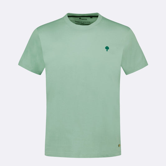 T-shirt bleu-vert ARCY en coton recyclé – Confort et engagement écoresponsable