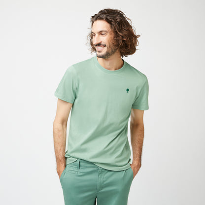 T-shirt bleu-vert ARCY en coton recyclé – Confort et engagement écoresponsable