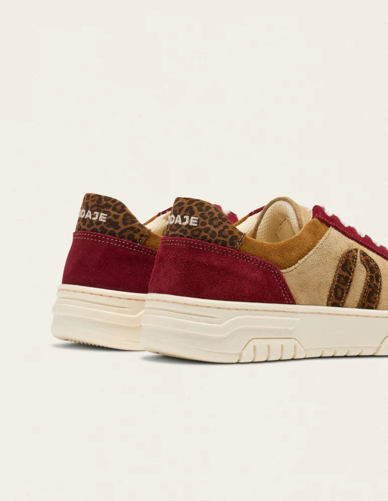 Baskets basses  Nora Bordeaux Camel Beige – L’alliance parfaite du style et du confort