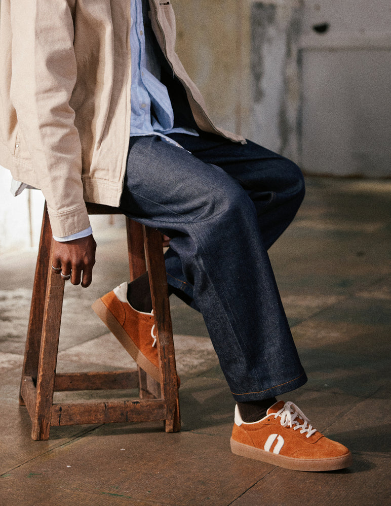 Baskets basses Pablo Marron Écru – L’élégance décontractée