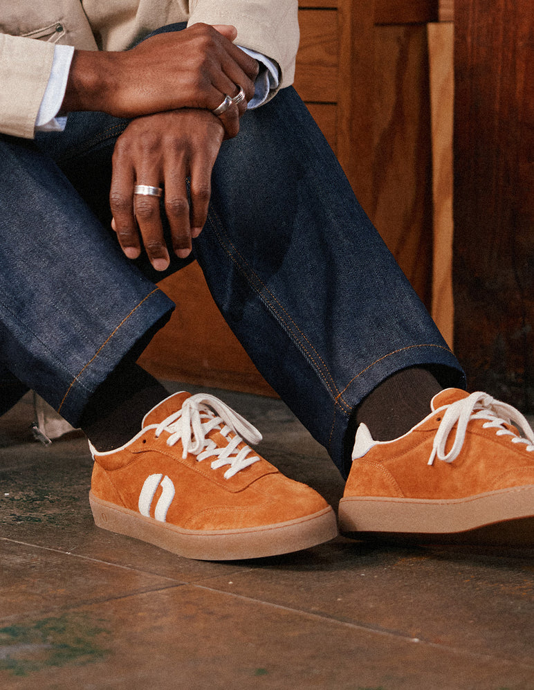 Baskets basses Pablo Marron Écru – L’élégance décontractée