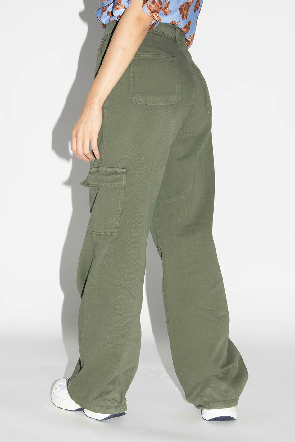 Pantalon Cargo Wide Leg - Coton