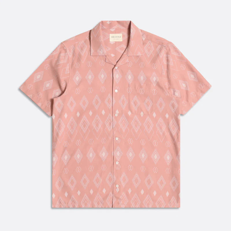 Chemise Stachio Diamonds Light Mahogany - Coton Bio